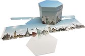 Presentdoosje "Wereld Monumenten" met deksel: 19 x 14cm (10 stuks)