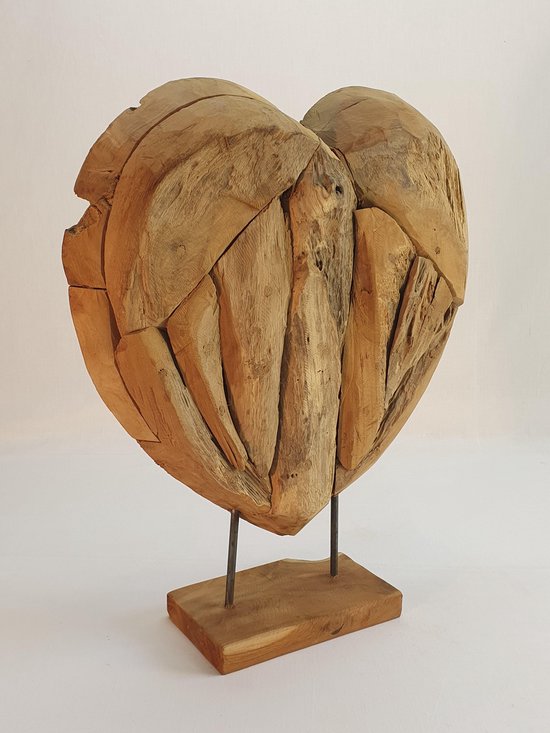 Teak houten hart