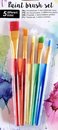 Paint brush set penselenset 5 verschillende - Set - Verf - Kwasten - Penselenset - Verven - Kwaliteit - Hobby - Schilderen - Kinderen - School- Schilderset