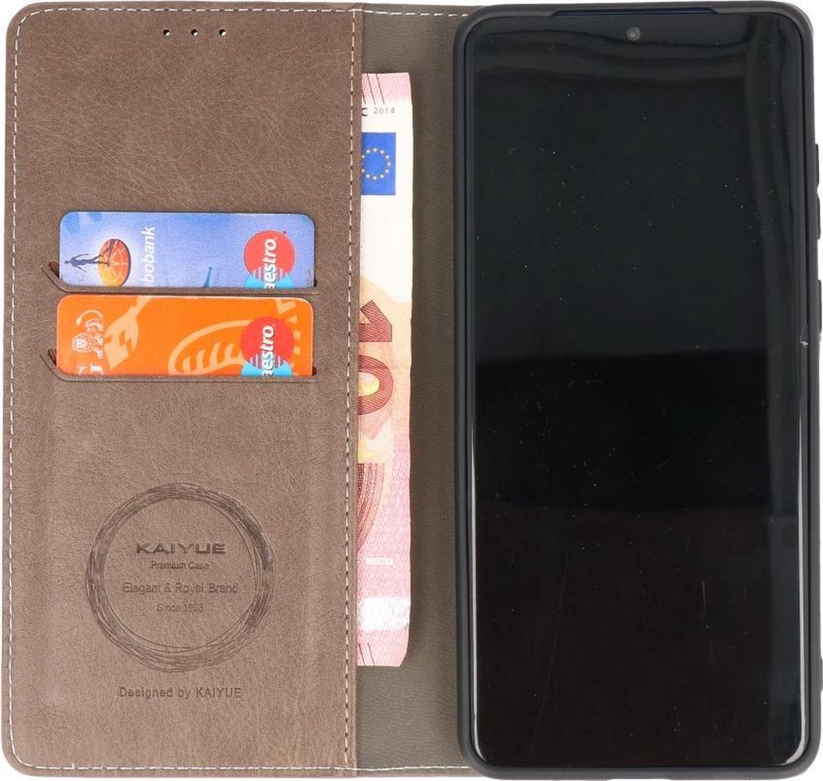 Kaarthouder Portemonnee Book Case - Hoesje Geschikt voor Samsung Galaxy S20 Plus - Grijs