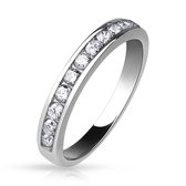 Ring Dames - Ringen Dames - Ringen Vrouwen - Zilverkleurig - Zilveren Kleur - Ring - Luxueus met Steentjes - Etity