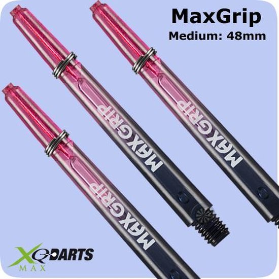 Darts Set - Maxgrip - 3 sets - darts shafts - zwart-roze - medium - en 3 sets - Vista-X - stevige - darts flights van Merkloos — afbeelding 3