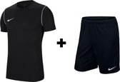 NIKE PARK 20 VOETBALSET SHIRT + SHORT ZWART WIT MT. XL - combiset
