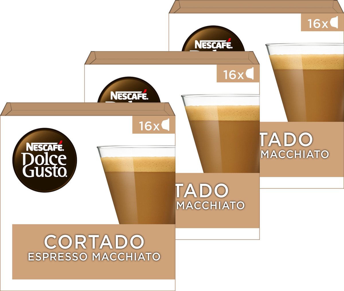 Nescafé Dolce Gusto capsules Cortado Espresso Macchiato - 48 koffiecups - geschikt voor 24 koppen ko