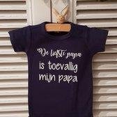 Merkloos Tekst eerste vaderdag liefste papa cadeau toevallig 68 Baby T-shirt