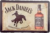 Metalen Bord Jack Daniels Horse 20x30cm