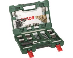 Bosch V-Line boor- en schroefbitset titanium - Met ratel en magneet - 91-delig - Voor hout, metaal en steen