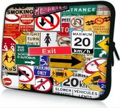 Sleevy 14 laptophoes verkeersbordjes - laptop sleeve - Sleevy collectie 300+ designs