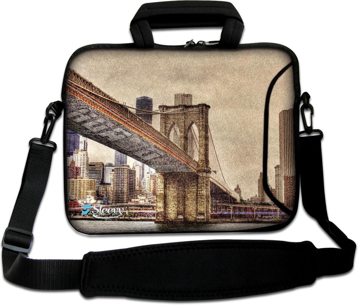 Sleevy 15,6 laptoptas Brooklyn Bridge uit New York