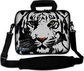 Sleevy 17,3 laptoptas grijze tijger