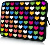 Sleevy 15,6 inch laptophoes hartjes in 3D - laptop sleeve - laptopcover - Sleevy Collectie 250+ designs