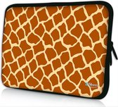 Sleevy 15,6 laptophoes giraffe print - laptop sleeve - laptopcover - Sleevy Collectie 250+ designs