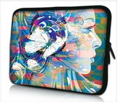 Laptophoes 13,3 inch artistiek vrouwengezicht - Sleevy - laptop sleeve - laptopcover - Sleevy Collectie 250+ designs