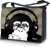 Sleevy 17.3 laptoptas / messenger tas chimpansee - laptoptas - schooltas