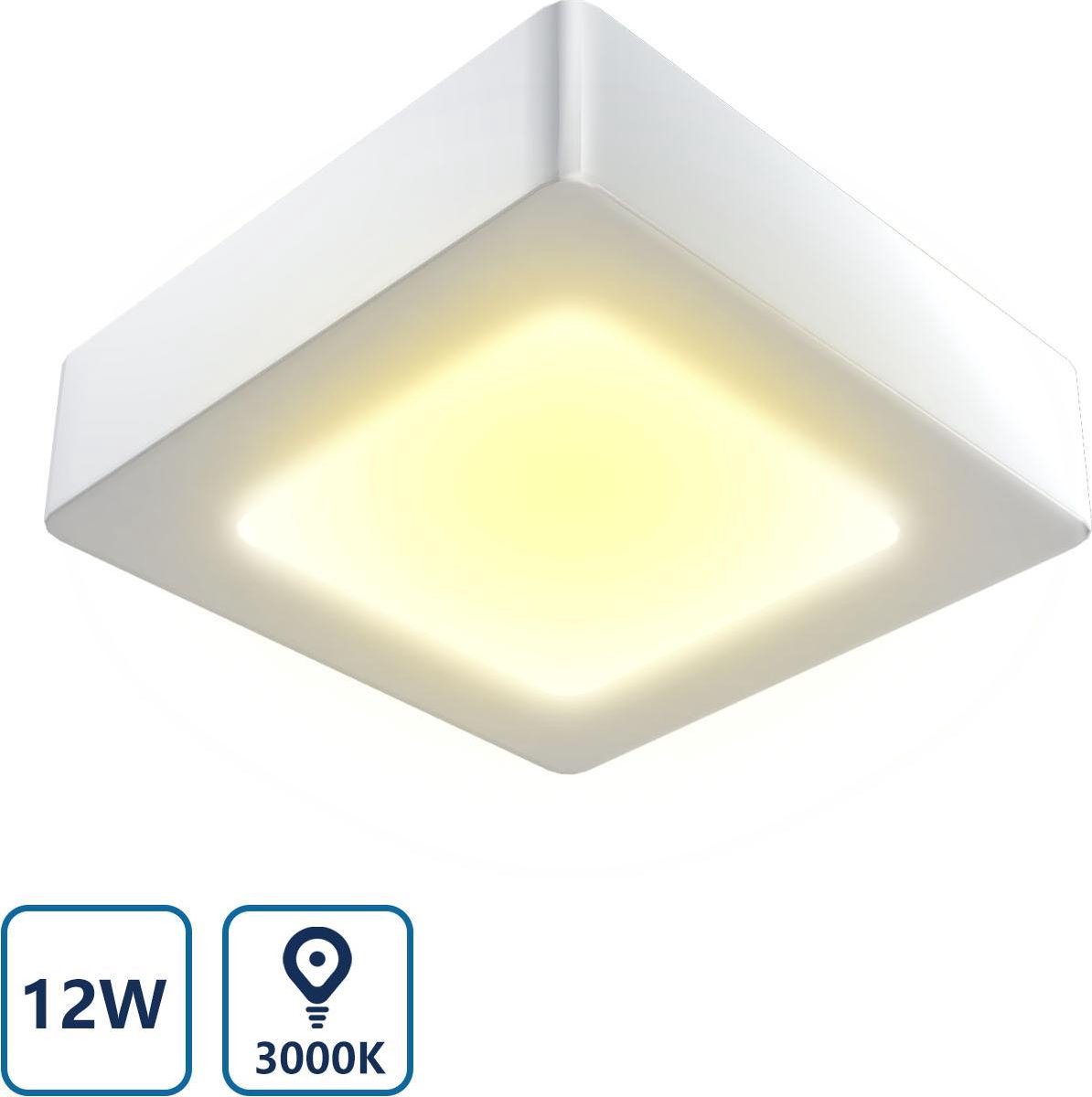 Aigostar LED Plafondlamp Ceiling lamp 12W 3000K Vierkant