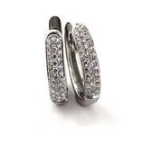 ROEMER witgouden oorringen met diamant