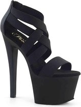 Pleaser - SKY-369 Sandaal met enkelband, Paaldans schoenen - Paaldans schoenen - 41 Shoes - Zwart