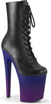 Pleaser Plateau Laarzen, Paaldans schoenen -35 Shoes- XTREME-1020BP Paaldans schoenen Zwart/Paars