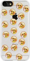 ADEL Siliconen Back Cover Softcase Hoesje voor iPhone 8 Plus/ 7 Plus - Smileys Emoticons