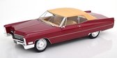 Cadillac DeVille met Softtop 1967 Bordeauxrood Metallic 1-18 KK Scale Limited 500 Pieces