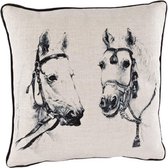 Cost en Trendy Kussen Zwarte Paarden 34x34cm (set van 2) En Yourkitchen E-kookboek - Heerlijke Smulrecepten