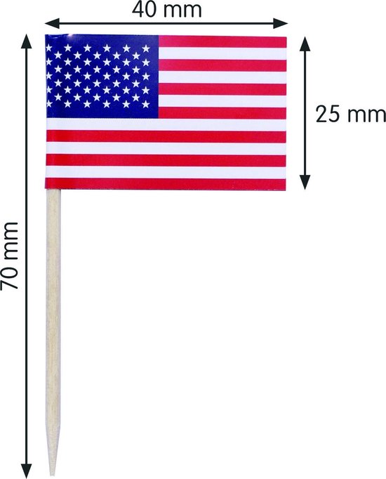 Partyprikkers Verenigde Staten 300 Stuks