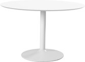 24Designs Ronde Tafel Esma - Ø110x74 - Wit Tafelblad - Witte Trompetvoet