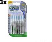 Gum Travler Ragers 2.0mm Grijs - 3 x 6 stuks - Voordeelverpakking