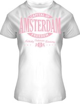 Fox Originals Dames Oval Puff Amsterdam white wit T-shirt XL