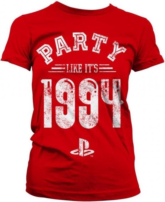 PLAYSTATION - T-Shirt Party Like It's 1994 - GIRL Red (S)