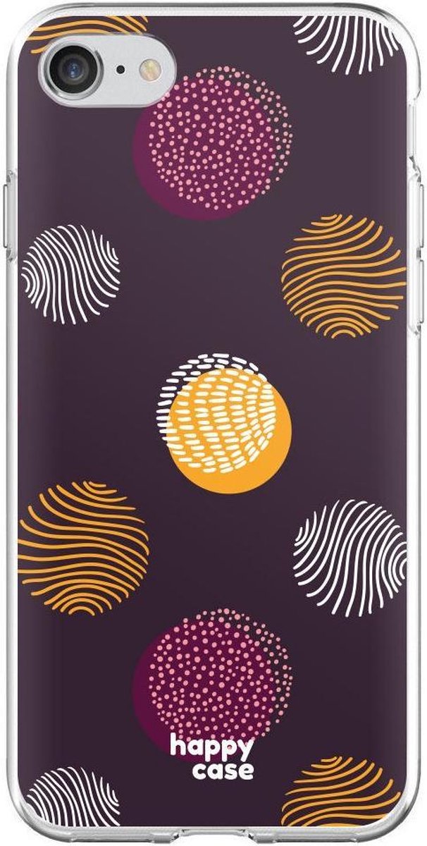 HappyCase Apple iPhone 8 Flexibel TPU Hoesje Cirkels Print