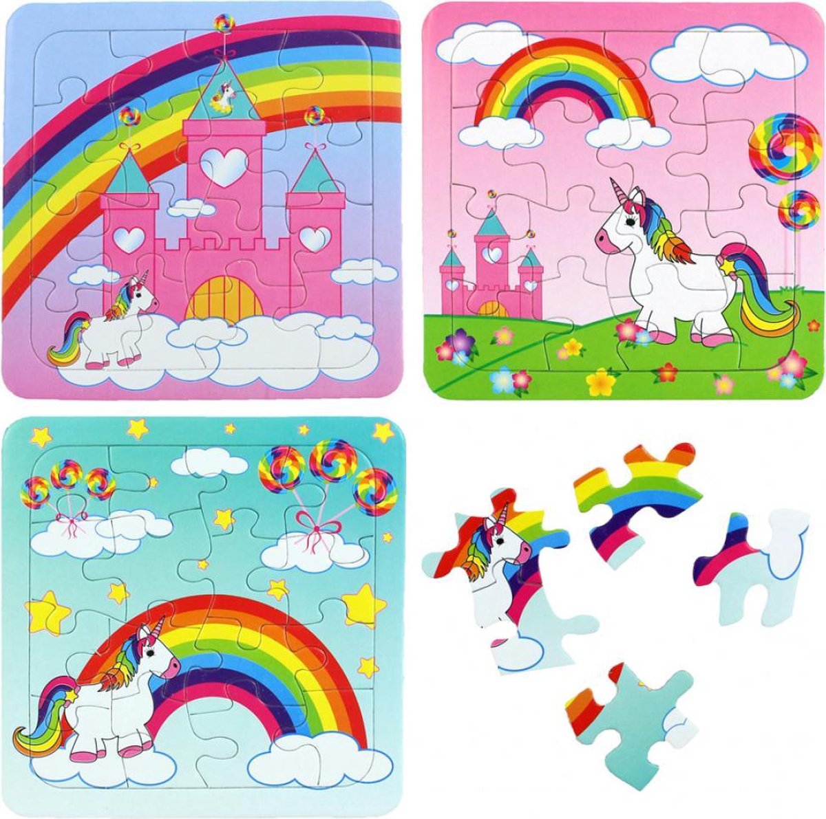 PUZZLE CARTON THEME LICORNE 12 x 13 cm