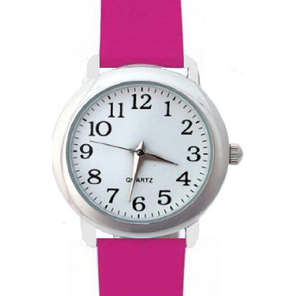 Horloge Midden roze- 27 mm- Genuine Leatherbandje- Volwassen- Kinder