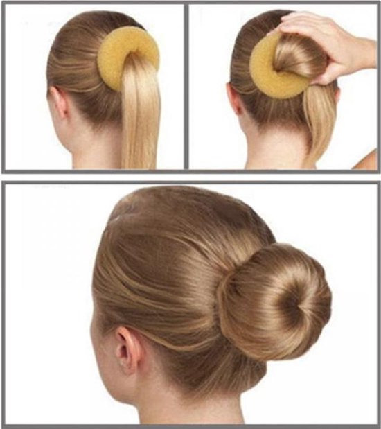 ten tweede betalen Baan Haardonut - Bun maker - Styling - Knot - Set van 2 - Blond | bol.com