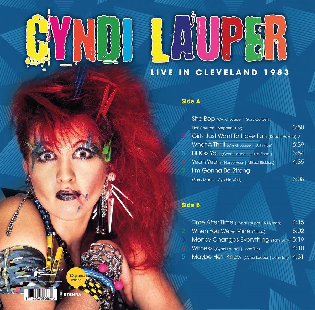 Live in Cleveland 1983 (LP), Cindy Lauper LP (album) Muziek