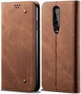 Oneplus 8 Pro Flip Case Wallet Effen - Bruin