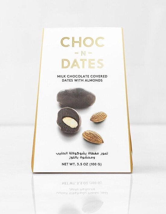 Milk chocolate covered dates 100gr