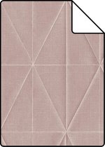 Proefstaal ESTAhome eco texture vlies behang origami motief zalmroze - 148709 - 26,5 x 21 cm