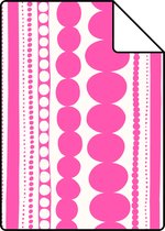 Proefstaal ESTAhome behangpapier kralen fuchsia roze - 138837 - 26,5 x 21 cm