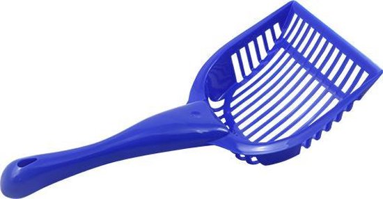 Nobleza Kattenbak schep – Kattenbakaccesoires – 28 x 14 x 3 cm – Blauw – S