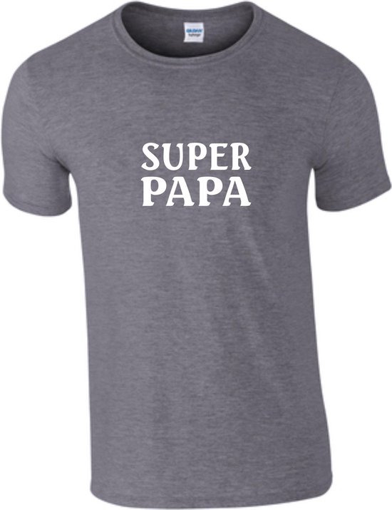 SUPER PAPA Verjaardag - Vaderdag Heren T-shirt Large