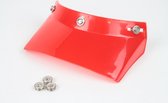 Square helm zonneklep rood