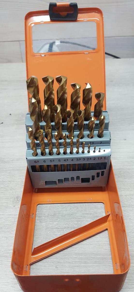 PROMEGA - SET TIN GESLEPEN BOREN-DIN338 HSS- 1-13/0,5 MM - 25 PCS - TI - 1-13/0.5 MM - 25 PCS - TI