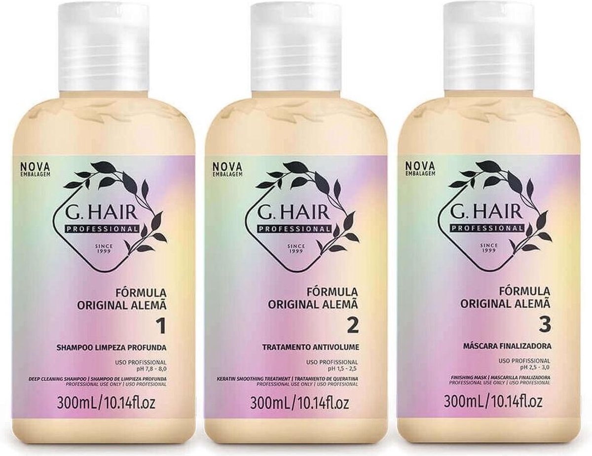 G.Hair Keratine behandeling Keratin Treatment 3x250ml G Hair | bol.com