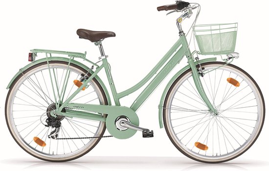 Vélo femme - fille Mbm Boulevard city hybride vert 28 pouces, 6 vitesses |  bol.com