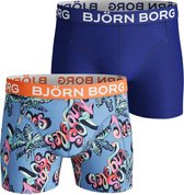 Björn Borg Heren Onderbroek 2-Pack SHORTS SAMMY BB LA HAPPY - Blauw - Maat M