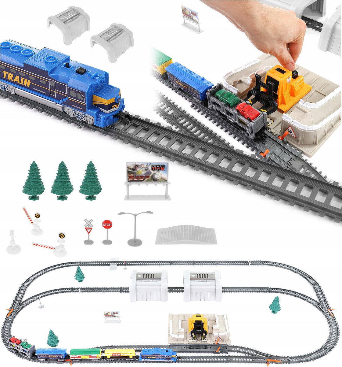 Ariko XXL Train Track Set - Train électrique avec locomotive - Circuit de  course 