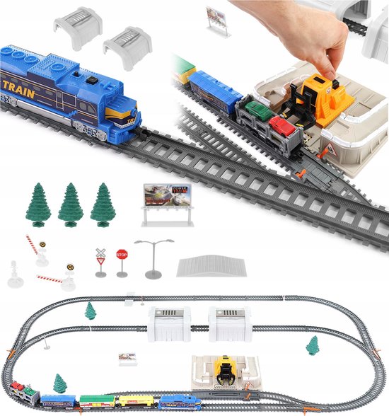 XXL Elektrische Treinbaan Set - Set Met Trein Met Locomotief & Wagons -  Speelgoedtrein... | bol.com