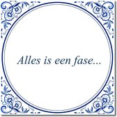 Tegeltje met standaard - Alles is een fase...