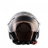 SOXON SP-326 PLUS Titan jethelm S Small 55-56cm hoofdomtrek, met vizier, motorhelm, scooterhelm, open jet helm voor dames, heren voor motor en scooter